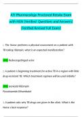 Ati-pharmacology-proctoredretake-4-Exam2024 Expected Questions and Answers (Verified by Expert)