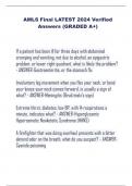 AMLS Final LATEST 2024 Verified  Answers &lpar;GRADED A&plus;&rpar;