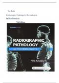 Test Bank - Radiographic Pathology for Technologists, 7th Edition (Kowalczyk, 2024) |all chapters| Newest Edition