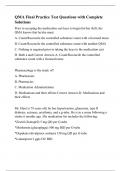 QMA Final Practice Test Questions with Complete Solutions