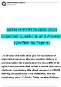  ABFM HYPERTENSION Exam 2024 Expected Questions and Answers (Verified by Expert)