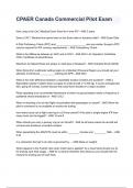 CPAER Canada Commercial Pilot Exam 20224&sol;2025 Questions With Completed & Verified Solutions&period;