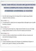 NUSC 1165 FINAL EXAM 180 QUESTIONS WITH COMPLETE SOLUTIONS 2024 (VERIFIED ANSWERS) A+ RATED.