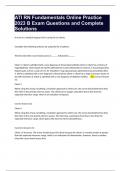 ATI RN Fundamentals Online Practice 2023 B Exam Questions and Complete Solutions