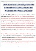CPFA ACTUAL EXAM 160 QUESTIONS WITH COMPLETE SOLUTIONS 2024 (VERIFIED ANSWERS) A+ RATED.