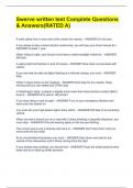Swerve written test Complete Questions & Answers&lpar;RATED A&rpar;