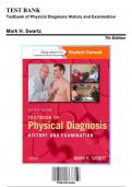 Test Bank for Textbook of Physical Diagnosis History and Examination, 7th Edition by Mark H. Swartz, 9780323221481, Covering Chapters 1-29 | Includes Rationales