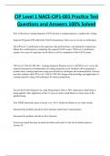 CIP Level 1 NACE-CIP1-001 Practice Test  Questions and Answers 100&percnt; Solved 