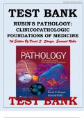 Test bank for rubin s pathology clinicopathologic foundations of medicine 7th edition by david s straye||Answershee||Verified by expert||Latest 2024