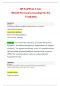NR 546 Week 3 Quiz | NR 546 Psychopharmacology for the Psychiatric | Questions and Answers Graded A+ Latest 2024 