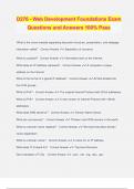 D276 - Web Development Foundations Exam Questions and Answers 100&percnt; Pass