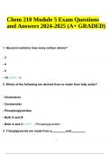 CHEM 210 Module 5 Exam Questions and Answers 2024-2025 (A+ GRADED)