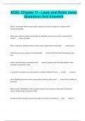 XCEL Chapter 11 - Laws and Rules &lpar;new&rpar; Questions And Answers