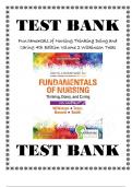 Test Bank For Fundamentals of Nursing - Vol 2&colon; Thinking&comma; Doing&comma; and Caring 4th Edition by Wilkinson&comma; Judith M&comma;Treas&comma; Leslie S&period;&vert;&vert;All Chapters 1-46&vert;&vert;Complete Guide A&plus;