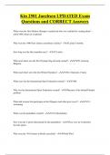 Kin 2501 jacobsen Bundled Exam Questions Package with Correct Answers
