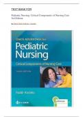 Test Bank -Davis Advantage for Pediatric Nursing: Critical Components of Nursing Care 3rd Edition ( Diane Rudd,2022) Newest Edition