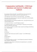 Compensation And Benefits - C236 Exam Questions And Answers &lpar;Verified And Updated&rpar;