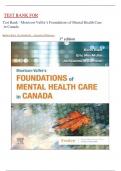 Test Bank - Morrison-Valfre’s Foundations of Mental Health Care in Canada, 1st Edition (Boris Bard-2022), Newest Edition