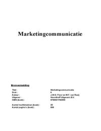 J.M.G. Floor en W.F. van Raaij. ( 2010). Marketingcommunicatiestrategie. Zesde druk. Groningen: Noordhoff Uitgevers. ISBN 978-90-01-78255-9