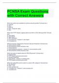 PCNSA Exam Questions with Correct Answers 
