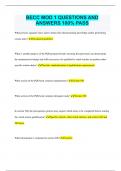 BECC MOD 1 QUESTIONS AND ANSWERS 100&percnt; PASS