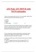ATI Peds ATI 2019 B with NGN/rationales
