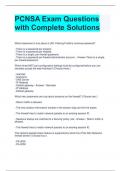 PCNSA Exam Questions with Complete Solutions 