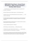 MSM 6630 Final Exam &vert; Actual Exam Questions &vert; 100&percnt; Correct Answers &vert; Verified 2024 Version