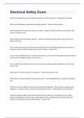 Electrical Safety Exam Questions And Answers With Verified Study Solutions