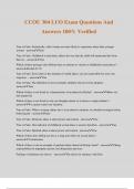 CCOU 304 LUO Exam Questions And Answers 100&percnt; Verified