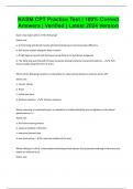 NASM CPT Practice Test &vert; 100&percnt; Correct Answers &vert; Verified &vert; Latest 2024 Version