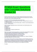 PCNSA Exam Questions with Complete Solutions Graded A+ 