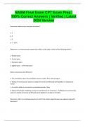 NASM Final Exam CPT Exam Prep &vert; 100&percnt; Correct Answers &vert; Verified &vert; Latest 2024 Version
