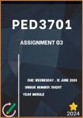 PED3701 ASSIGNMENT 03 DETAILED ANSWERS(154247) A --DUE 12 JUNE 2024