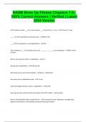 NASM Show Up Fitness Chapters 1-5 &vert; 100&percnt; Correct Answers &vert; Verified &vert; Latest 2024 Version
