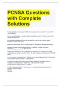 PCNSA Questions with Complete Solutions 