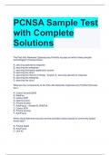 PCNSA Sample Test with Complete Solutions 
