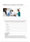 MIDWIFERY FOR MIDWIVES 2.  pregnancy and labour quiz  and anwers