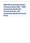 NGN ATI Community Health Proctored Exam 2023