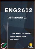 ENG2612 ASSIGNMENT 2 ( COMPLETE ANSWERS)   {831323}   DUE  03  JUNE 2024
