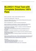 BLAW211 Final Test with Complete Solutions 100 Pass