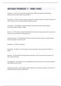 APUSH PERIOD 7: 1890-1945 Questions and Answers with complete solution