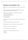 Business Law Collin College -Business Law &lpar;Chapters 1-10&rpar; questions n answers 