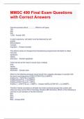 MMSC 490 Final Exam Questions with Correct Answers