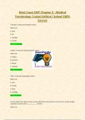 West Coast EMT Chapter 5 - Medical Terminology &vert;Latest Edition&vert; Solved 100&percnt; Correct