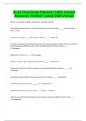 ALAT Final Exam Practice &vert; 100&percnt; Correct Answers &vert; Verified &vert; Latest 2024 Version