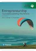 INSTRUCTORS RESOURCE MANUAL FOR ENTREPRENEURSHIP, SUCCESSFULLY LAUNCHING NEW VENTURES 6TH EDITION BY BRUCE R BARRINGER, DUANE IRELAND