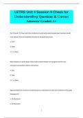 LETRS Unit 4 Session 8 Check for  Understanding Questions & Correct  Answers/ Graded A+