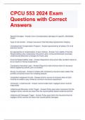 Bundle For CPCU 553 Exam Questions with Correct Answers