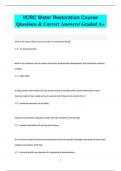 IICRC Water Restoration Course Questions & Correct Answers/ Graded A+